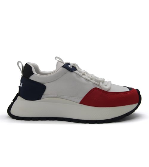 Retro Color‑Block Thick‑Sole Casual Sneakers