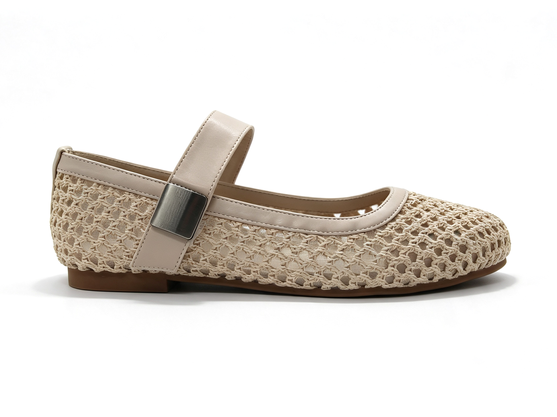 Women’s Crochet Mesh Mary Jane Flat Shoes