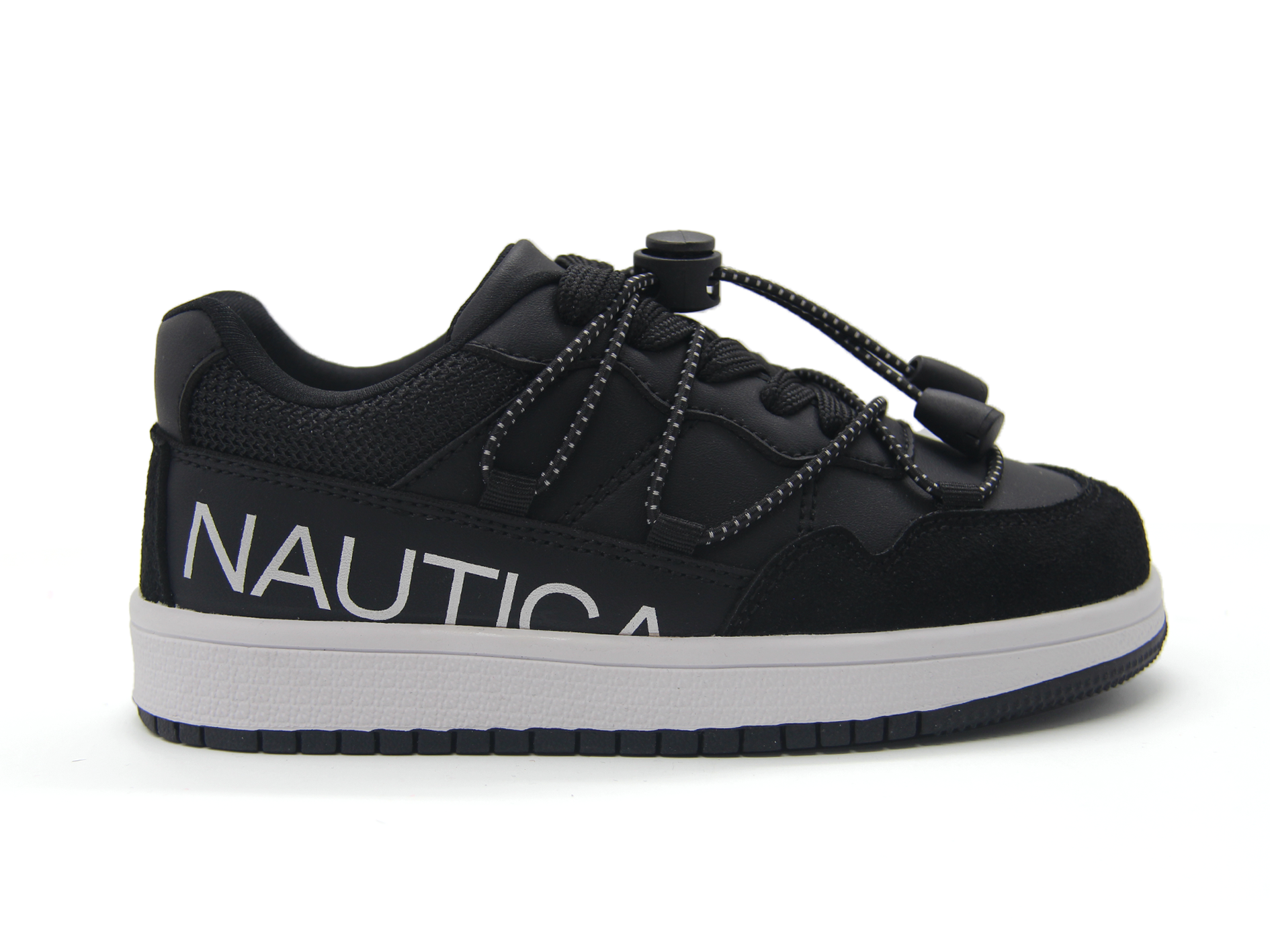 NAUTICA Kids Low‑Top Sneakers, Quick‑Pull Lace‑Free Casual Board Shoes, Patch‑Up Children Sports Shoes For Boys Girls
